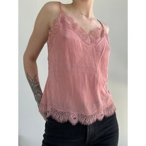 Victoria's Secret Dusty Rose Lace Cami